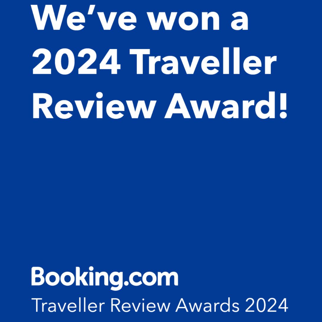 We've won a 2024 Traveller Review Award! Booking.com Traveller Review Awards 2024